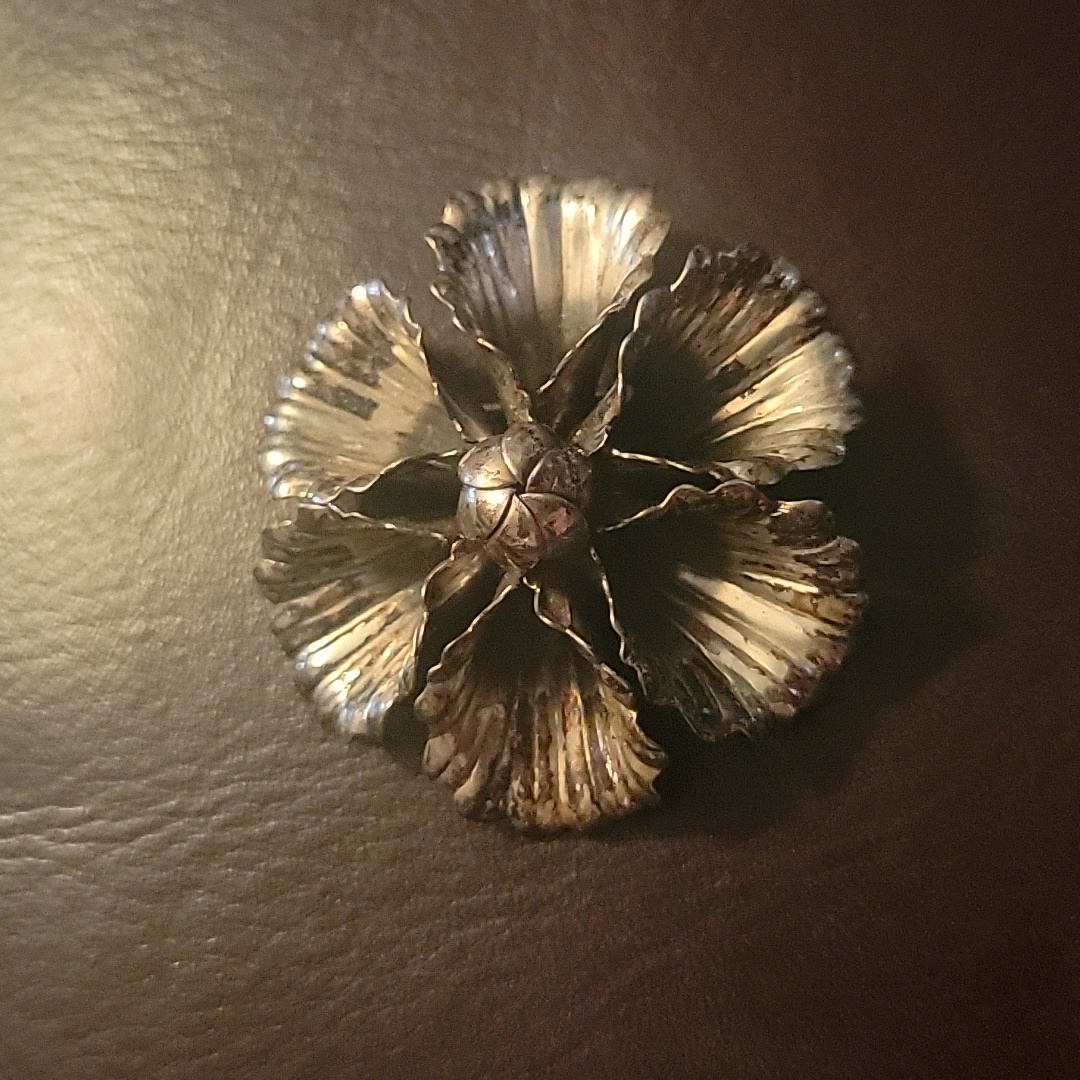 Beau Sterling Silver Floral Vintage Brooch